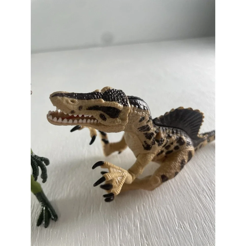 Kid Galaxy Lot of‎ 2 Posable Dinosaurs Lights & Sounds TRex Dilophosaurus Park